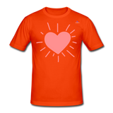 Camiseta pesada Gildan"heart" - naranja