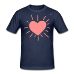 Camiseta pesada Gildan"heart" - azul marino