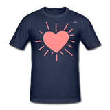 Camiseta pesada Gildan"heart" - azul marino