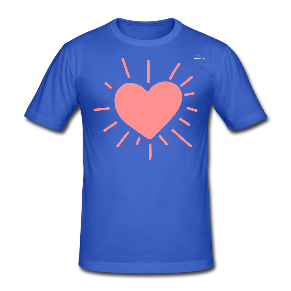 Camiseta pesada Gildan"heart" - azul real