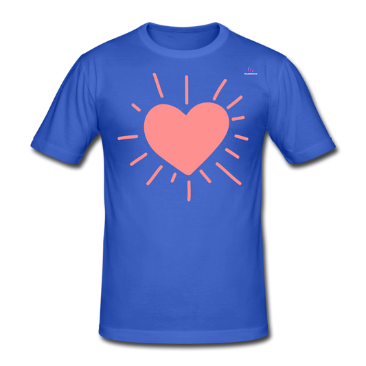 Camiseta pesada Gildan"heart" - azul real