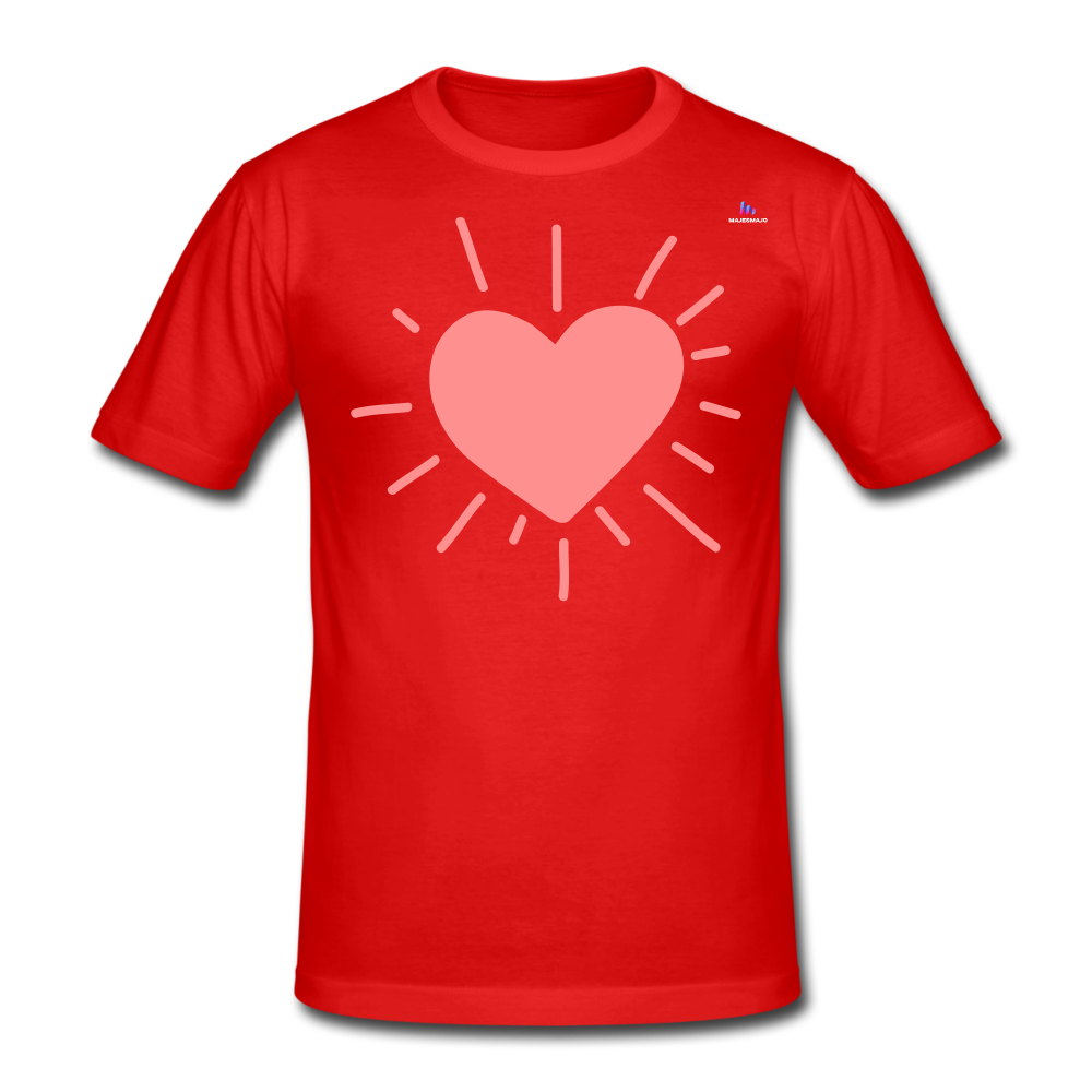 Camiseta pesada Gildan"heart" - rojo