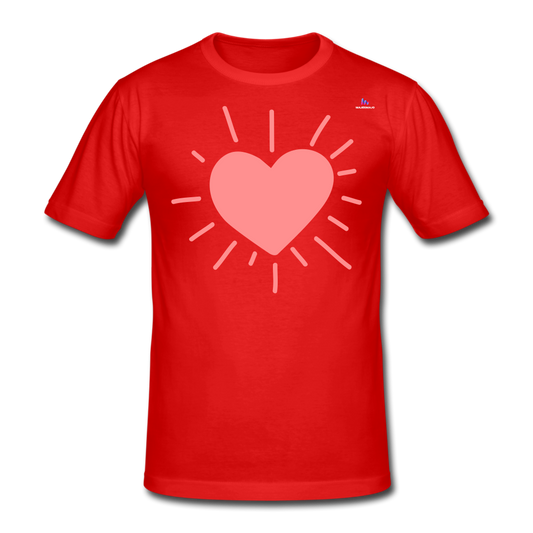 Camiseta pesada Gildan"heart" - rojo