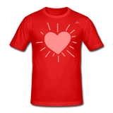 Camiseta pesada Gildan"heart" - rojo