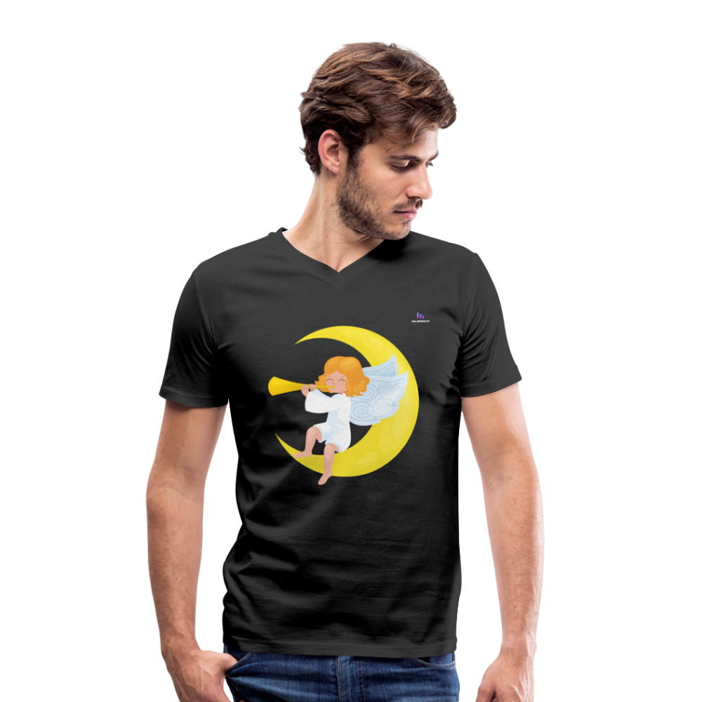 Camiseta ecológica con cuello de pico de Stanley & Stella"angel" - black