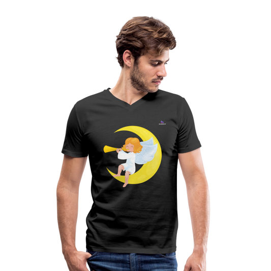 Camiseta ecológica con cuello de pico de Stanley & Stella"angel" - black