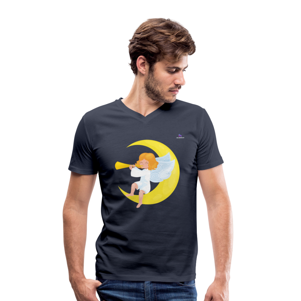 Camiseta ecológica con cuello de pico de Stanley & Stella"angel" - navy