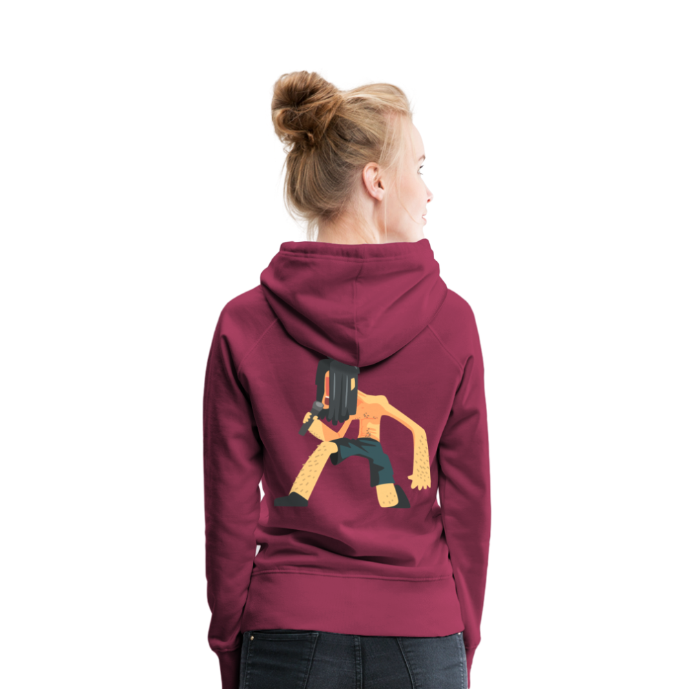 Sudadera con capucha premium"heavy metal" - bordeaux