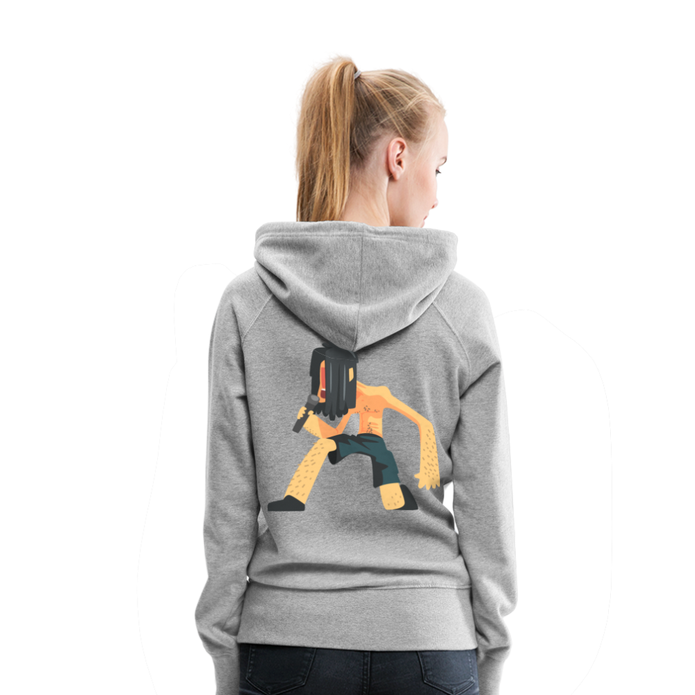 Sudadera con capucha premium"heavy metal" - heather grey