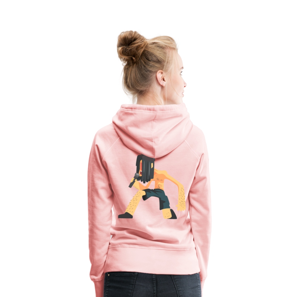 Sudadera con capucha premium"heavy metal" - crystal pink