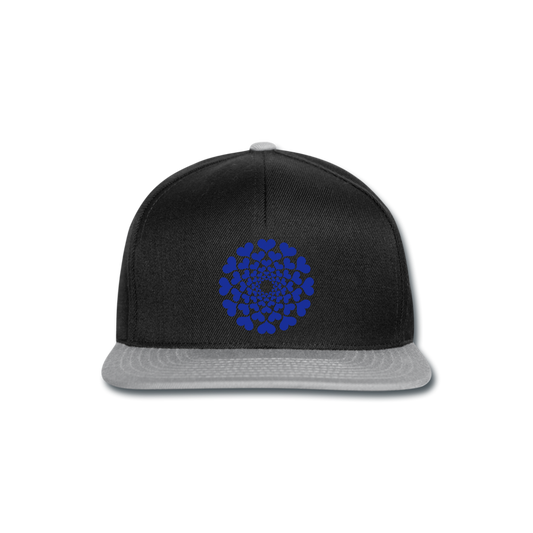 Gorra Snapback"Heart Circle" - black/grey
