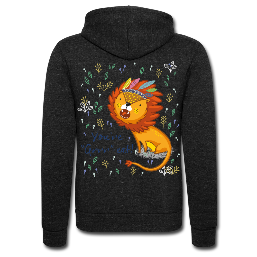 Chaqueta con capucha Tri-Blend unisex de Bella + Canvas"You're Great" - charcoal grey