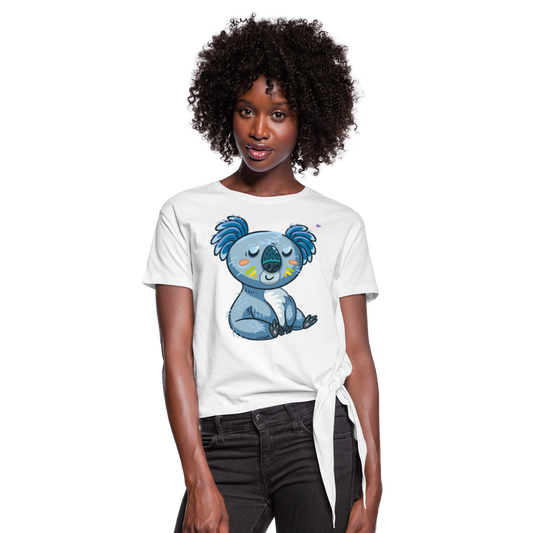 Camiseta con nudo"koala" - white
