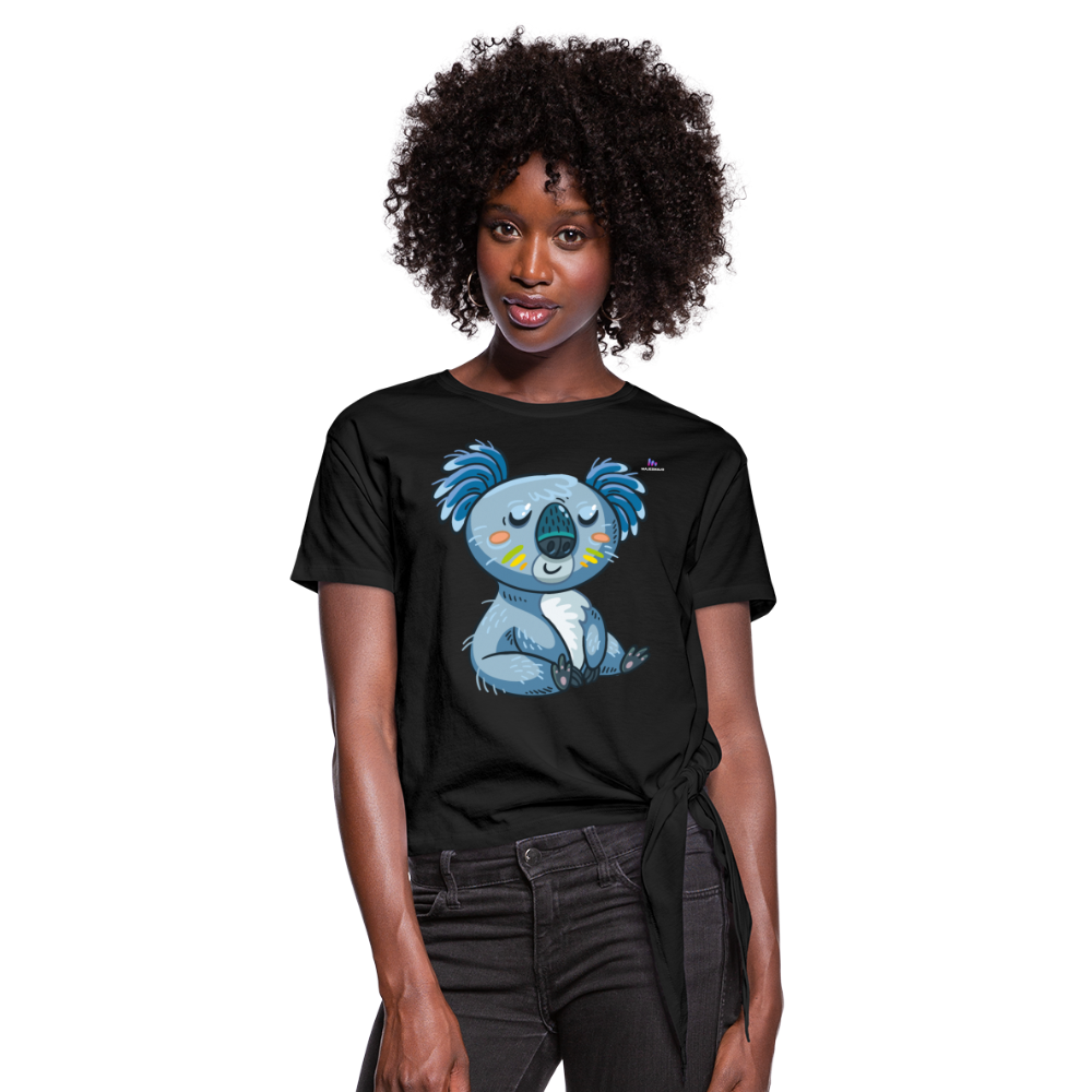 Camiseta con nudo"koala" - black