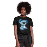 Camiseta con nudo"koala" - black