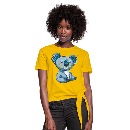 Camiseta con nudo"koala" - sun yellow