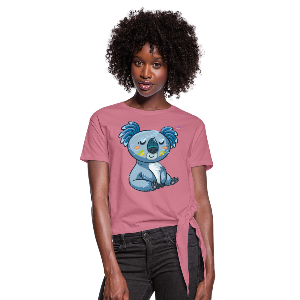 Camiseta con nudo"koala" - mauve