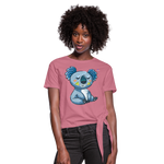 Camiseta con nudo"koala" - mauve