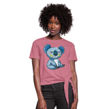 Camiseta con nudo"koala" - mauve