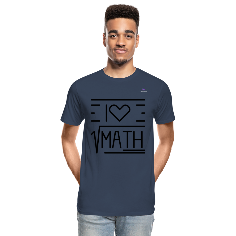 Camiseta orgánica premium"Math" - navy