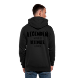 Sudadera con capucha y cuello alto unisex"Legenden Dezember" - black