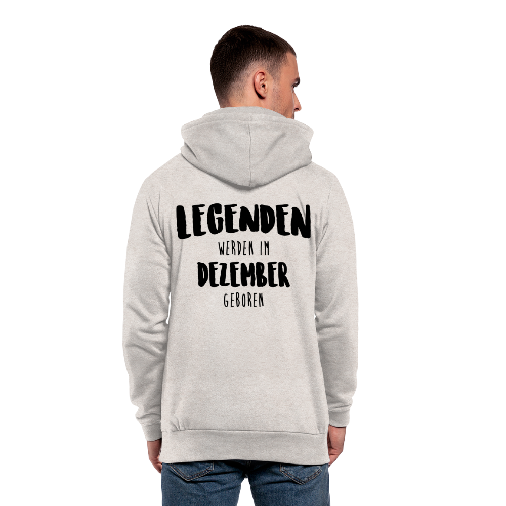 Sudadera con capucha y cuello alto unisex"Legenden Dezember" - heather oatmeal