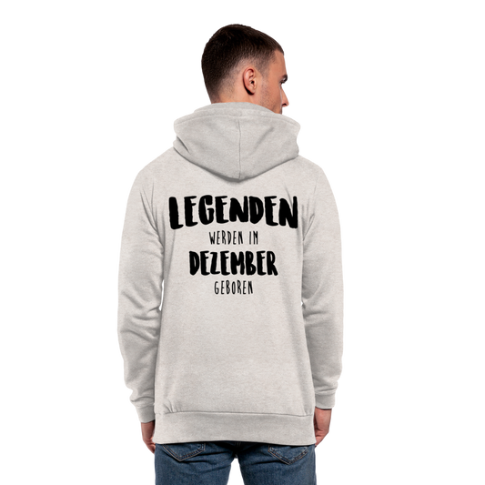 Sudadera con capucha y cuello alto unisex"Legenden Dezember" - heather oatmeal