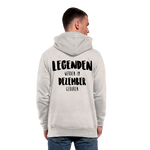 Sudadera con capucha y cuello alto unisex"Legenden Dezember" - heather oatmeal