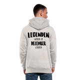 Sudadera con capucha y cuello alto unisex"Legenden Dezember" - heather oatmeal