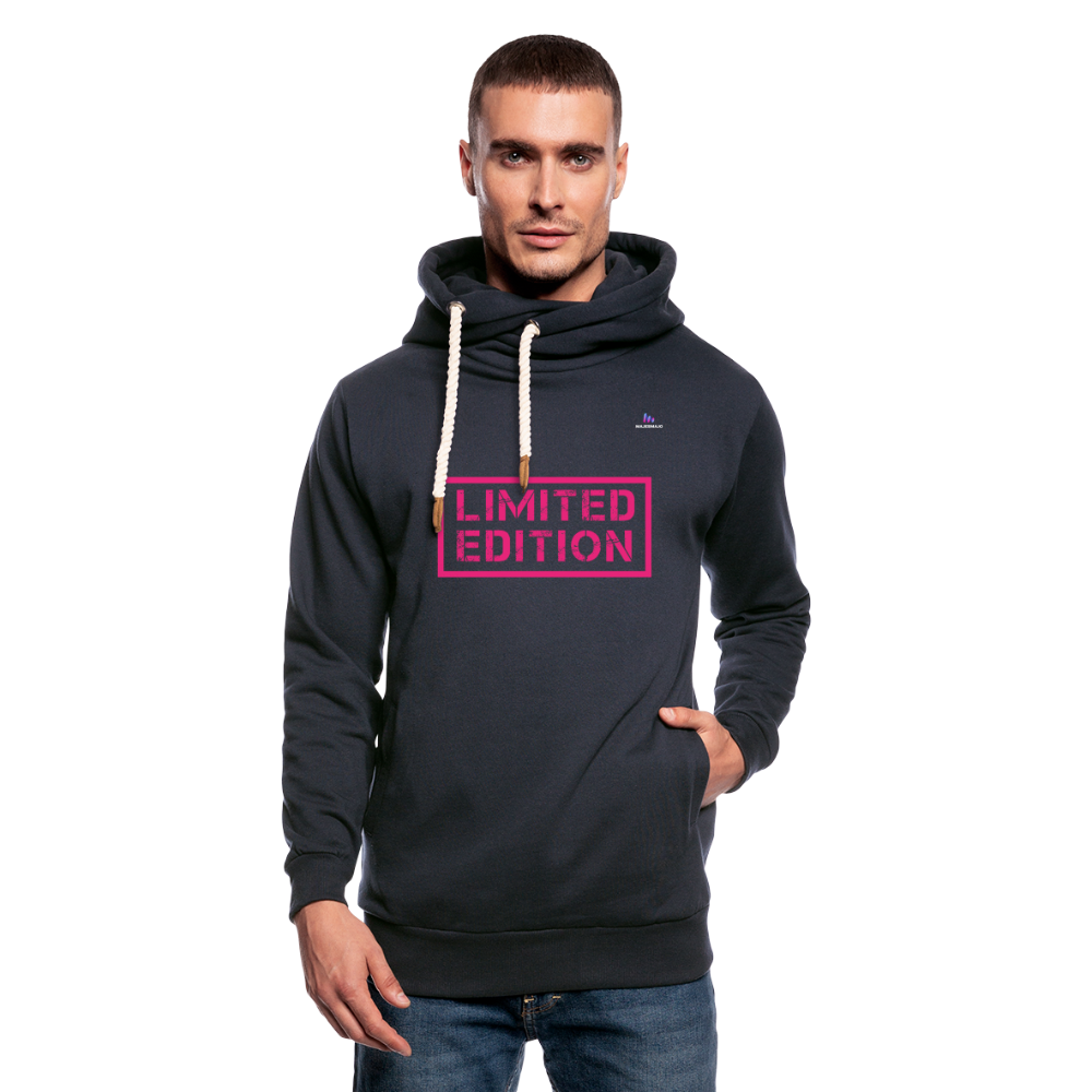 Sudadera con capucha y cuello alto unisex"Legenden Dezember" - navy