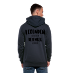 Sudadera con capucha y cuello alto unisex"Legenden Dezember" - navy