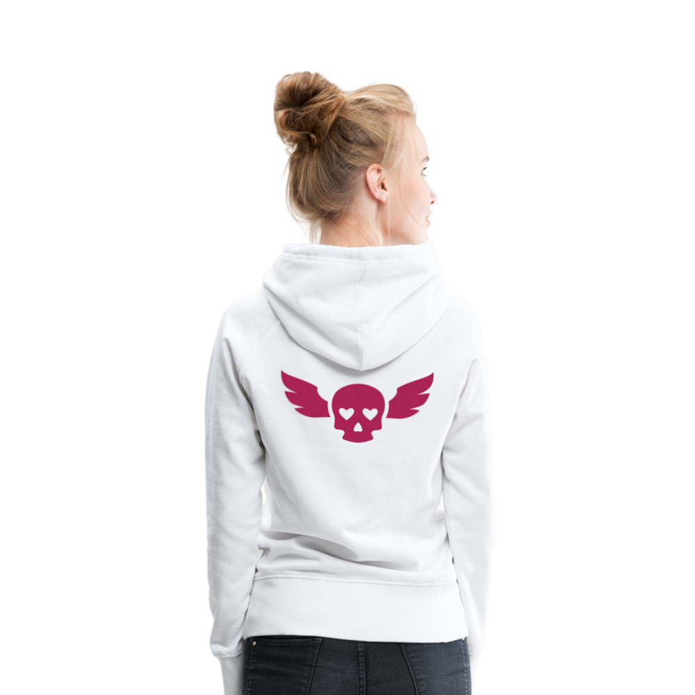Sudadera con capucha premium"skull heart2" - white
