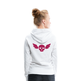 Sudadera con capucha premium"skull heart2" - white