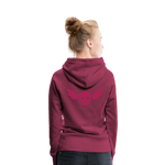 Sudadera con capucha premium"skull heart2" - bordeaux