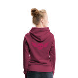 Sudadera con capucha premium"skull heart2" - bordeaux