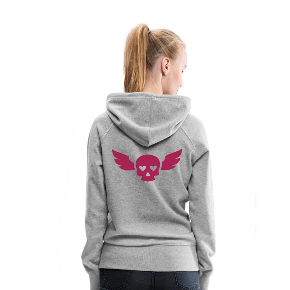 Sudadera con capucha premium"skull heart2" - heather grey