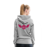 Sudadera con capucha premium"skull heart2" - heather grey