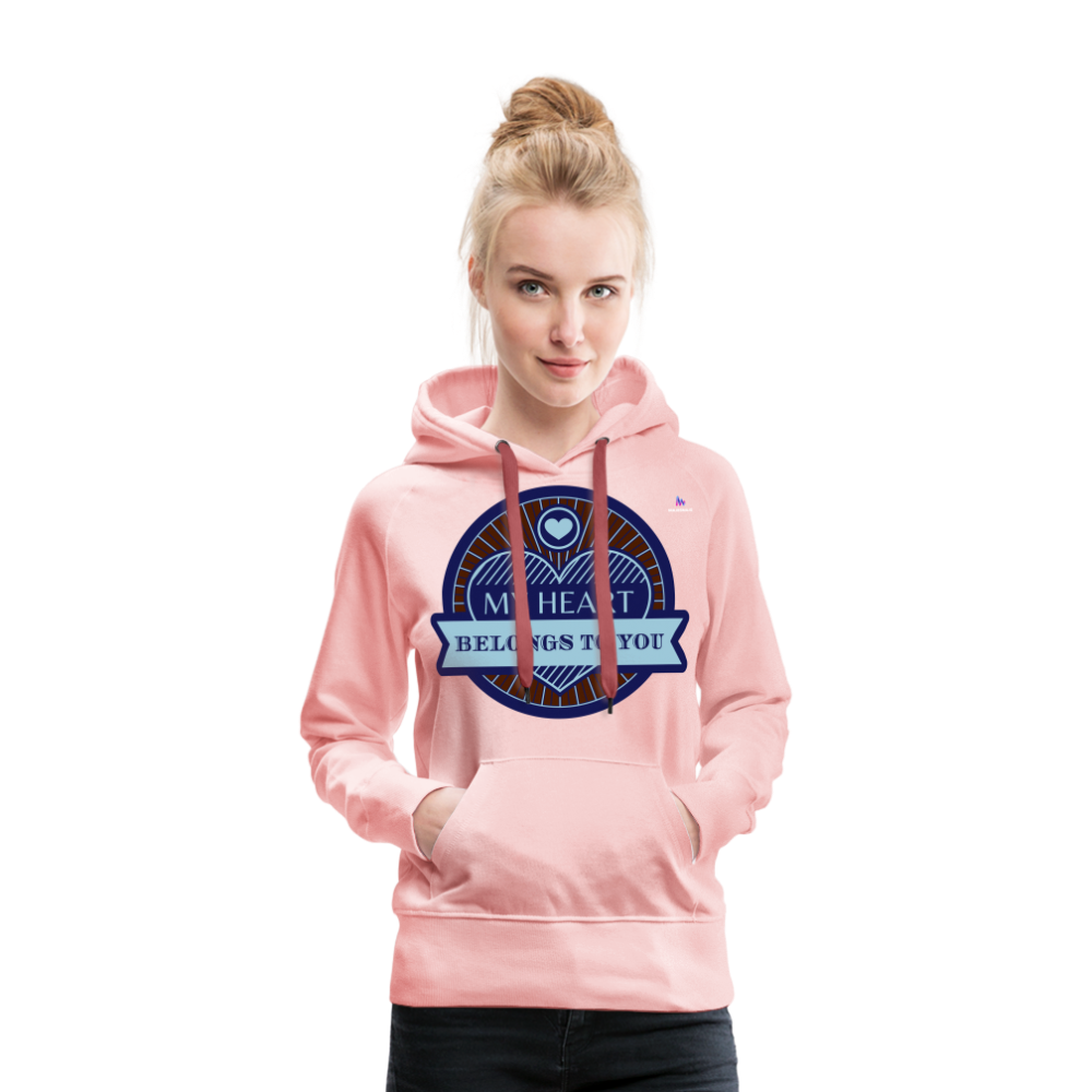 Sudadera con capucha premium"skull heart2" - crystal pink