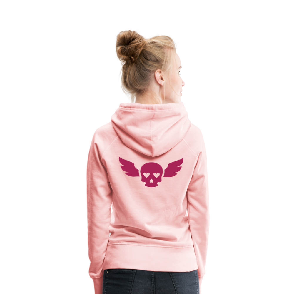 Sudadera con capucha premium"skull heart2" - crystal pink