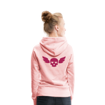 Sudadera con capucha premium"skull heart2" - crystal pink