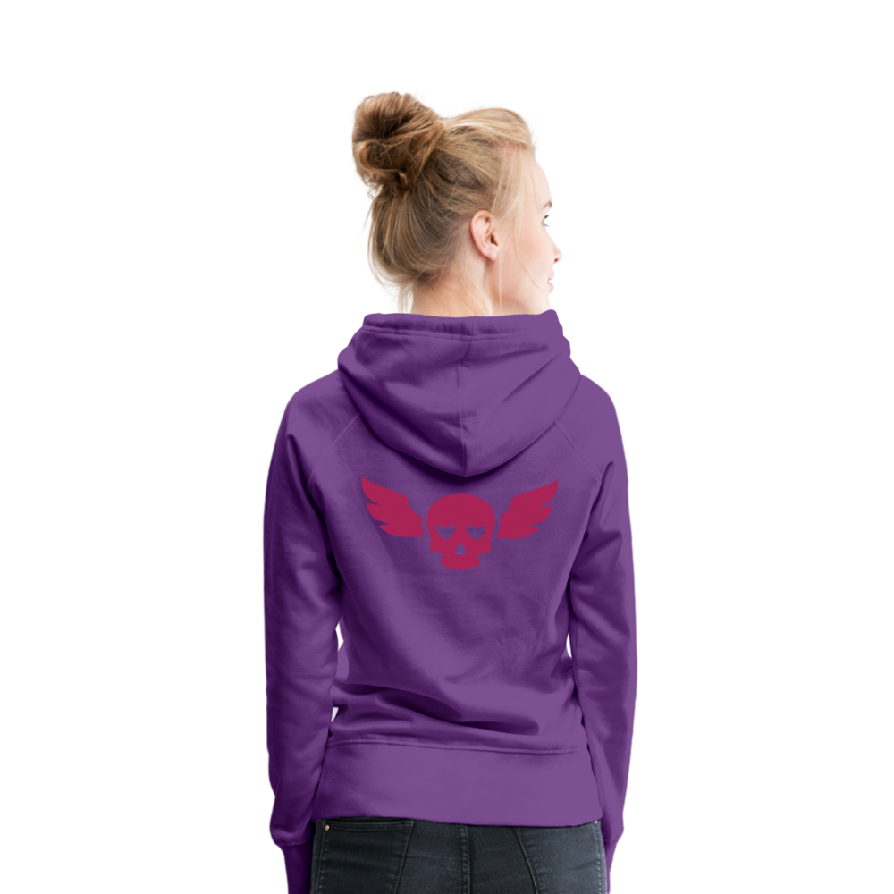Sudadera con capucha premium"skull heart2" - purple