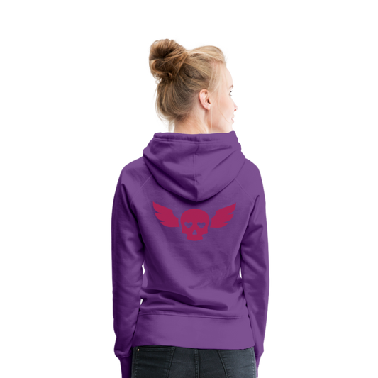 Sudadera con capucha premium"skull heart2" - purple