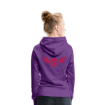 Sudadera con capucha premium"skull heart2" - purple