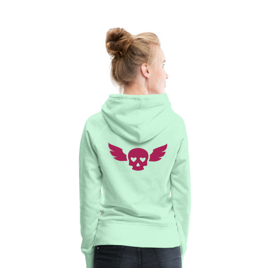 Sudadera con capucha premium"skull heart2" - light mint