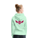 Sudadera con capucha premium"skull heart2" - light mint