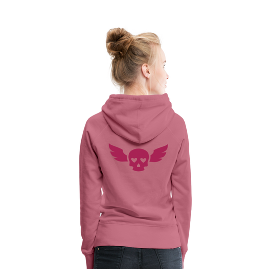 Sudadera con capucha premium"skull heart2" - mauve