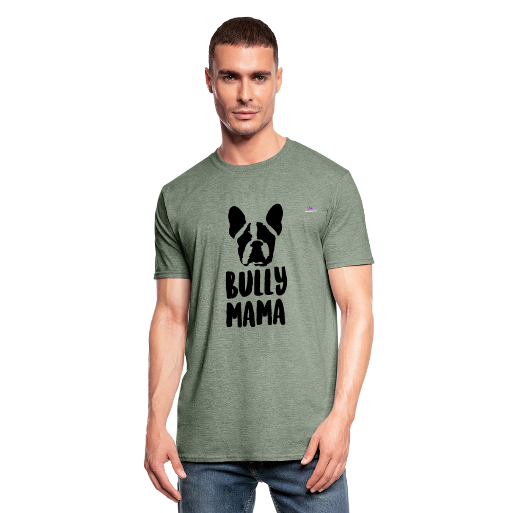 Camiseta en polialgodón unisex"Bullymama" - heather military green
