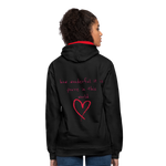 Sudadera con capucha en contraste"love" - black/red