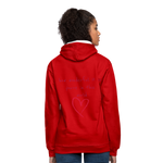 Sudadera con capucha en contraste"love" - red/white