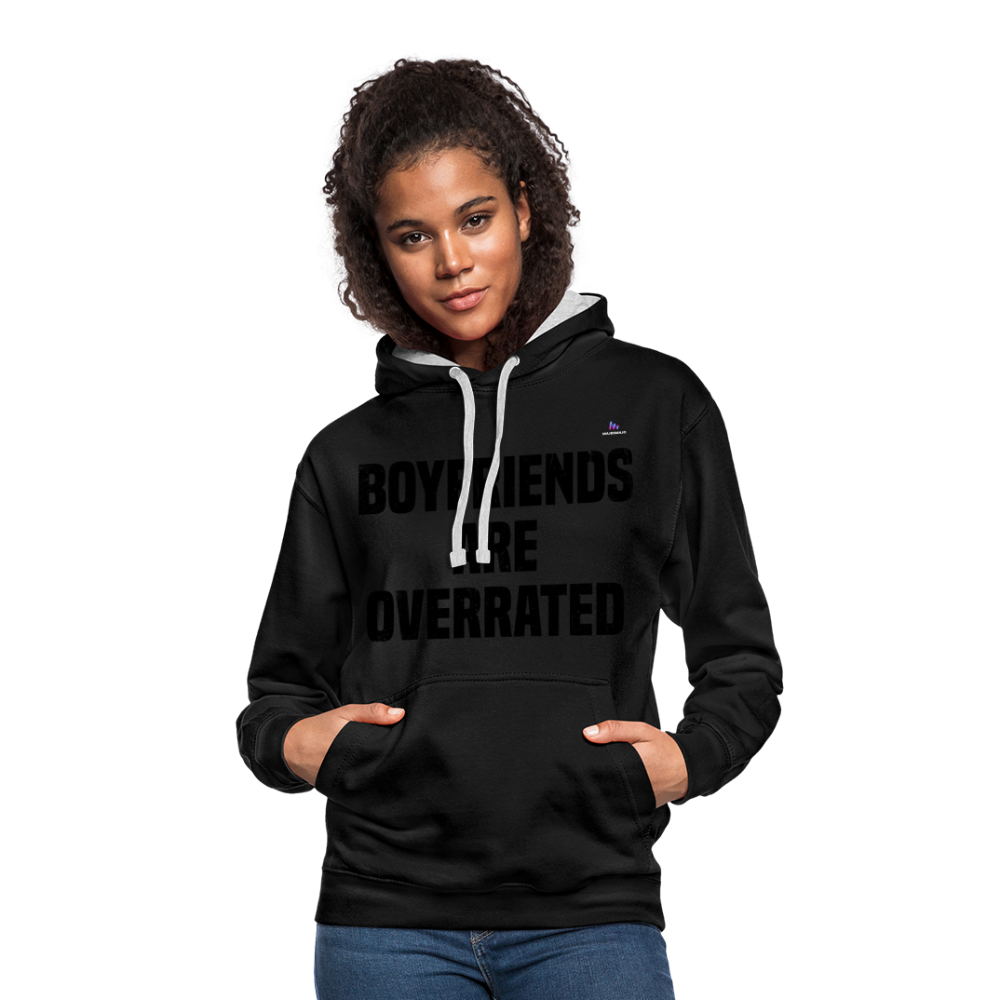 Sudadera con capucha en contraste"love" - black/heather grey